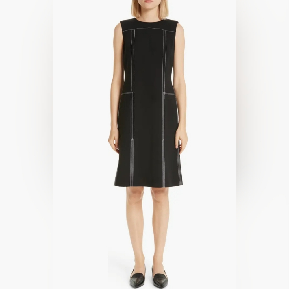Lafayette 148 New York Kenny Seamed Dress w/pockets